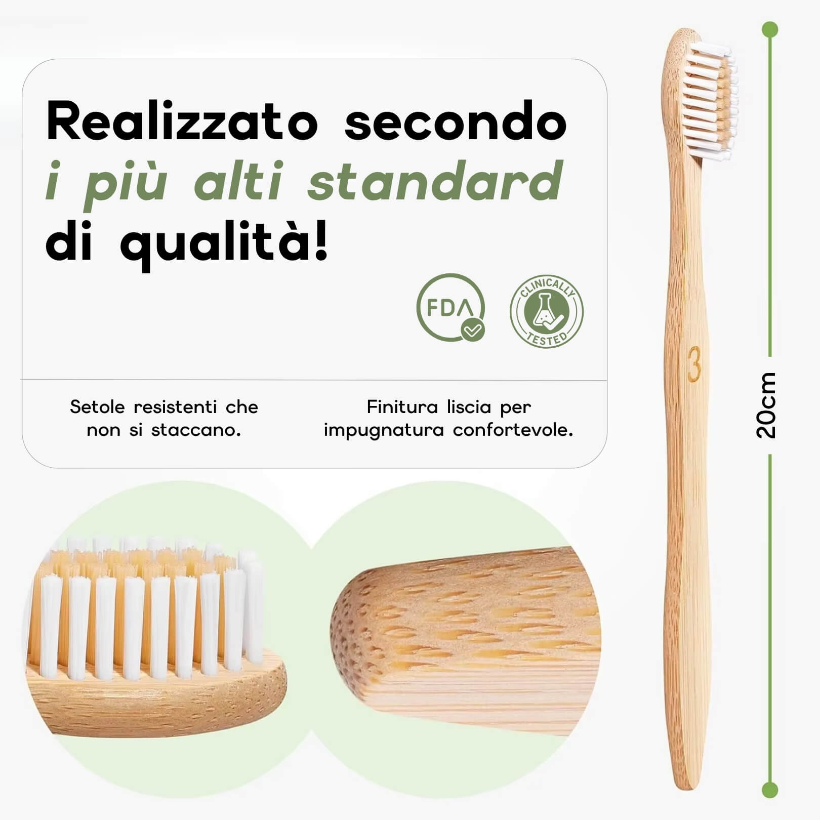 Set 10 Spazzolini in Bamboo