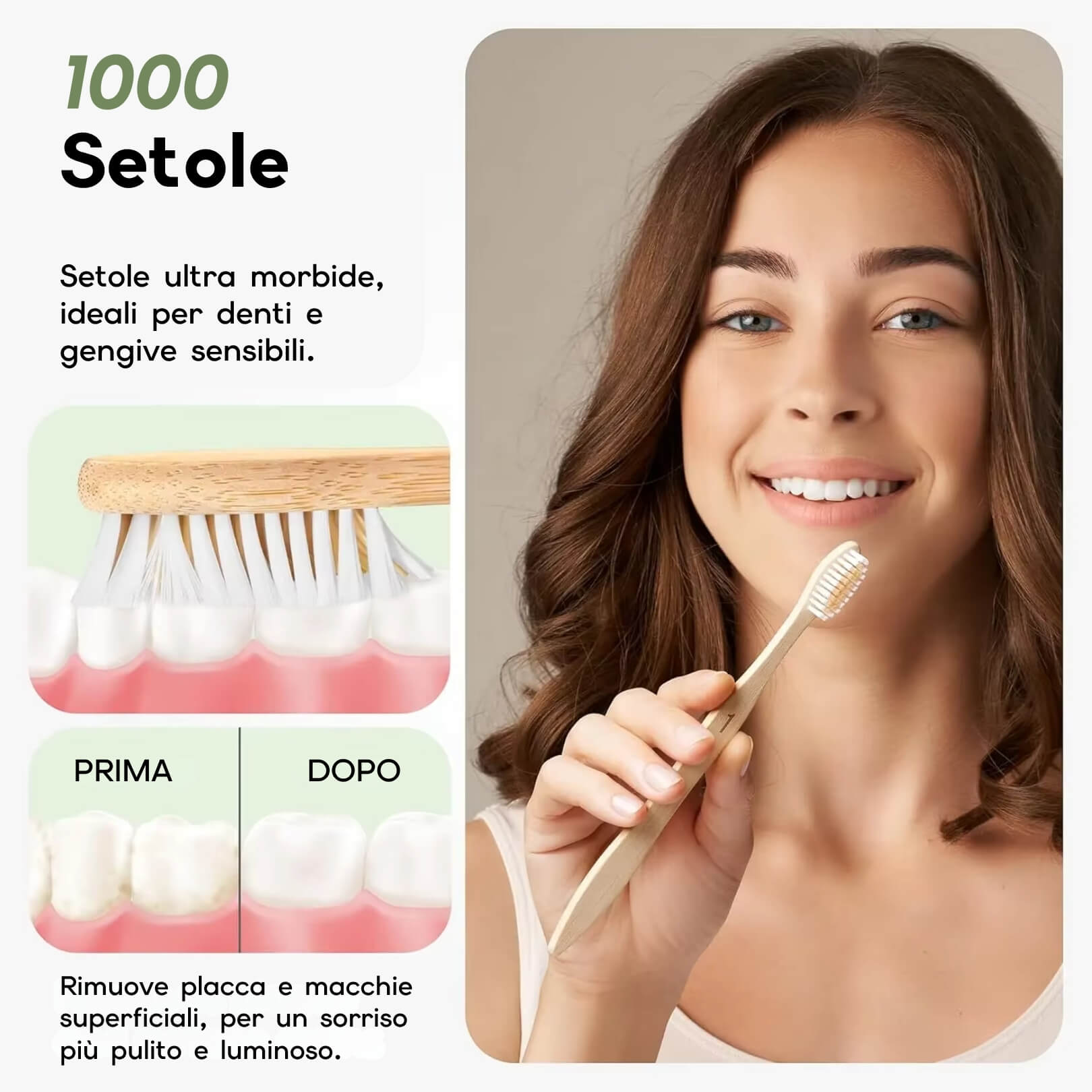 Set 10 Spazzolini in Bamboo